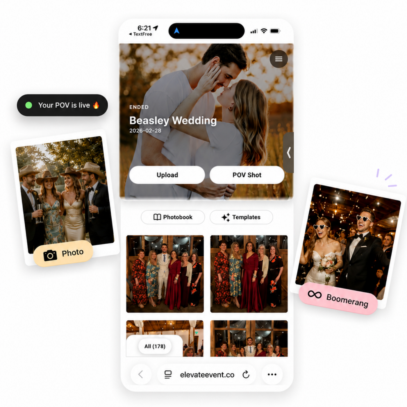 Elevate Event | QR Code Photo Sharing App for Events